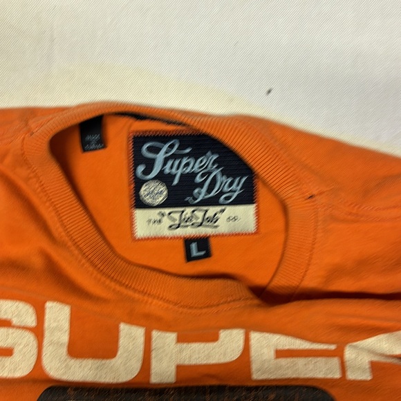 Super Dry Men’s Jin Jab Co. Moto-X Orange T-Shirt Size Large - Picture 2 of 6